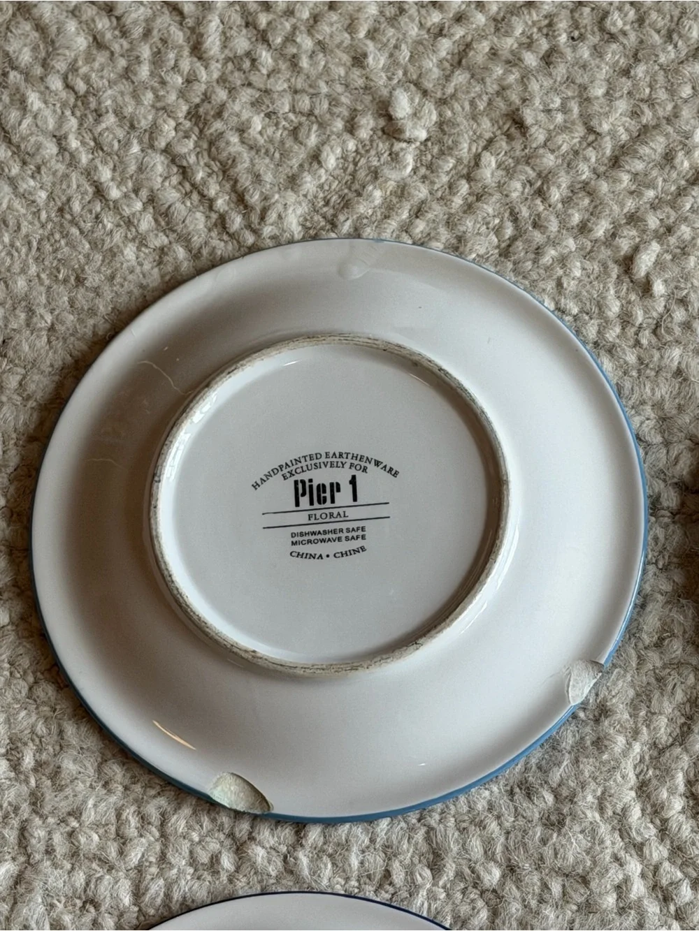 Pier 1 Imports Floral Center Salad Dessert Plates 8.25